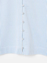 Oliver Bonas Striped Button Up Short Sleeve Blouse - Larawan 7 ng 7