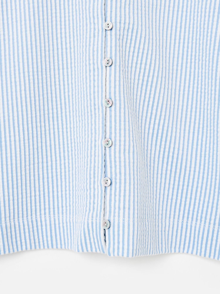 Oliver Bonas Striped Button Up Short Sleeve Blouse - Larawan 7 ng 7 Oliver Bonas Striped Button Up Short Sleeve Blouse - Larawan 7 ng 7