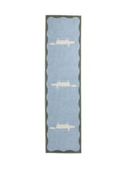 Scion Blue/White Mr Fox Washable Runner - Image 2 of 4