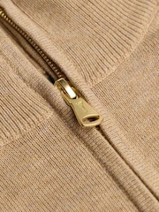 Golfino Cream Angelica Half Zip Knitted Golf Mid Layer Fleece - Image 3 of 4