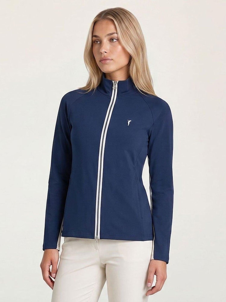 Golfino Navy Blue Gia Wind Protection Golf Jacket - Image 1 of 6