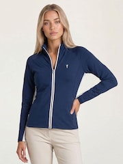 Golfino Navy Blue Gia Wind Protection Golf Jacket - Image 2 of 6