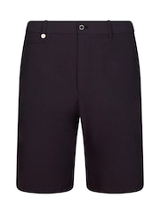 Czarny - Golfino Birdie Light Techno Stretch Flat Front Bermuda Golf Shorts - Obraz 4 z 7