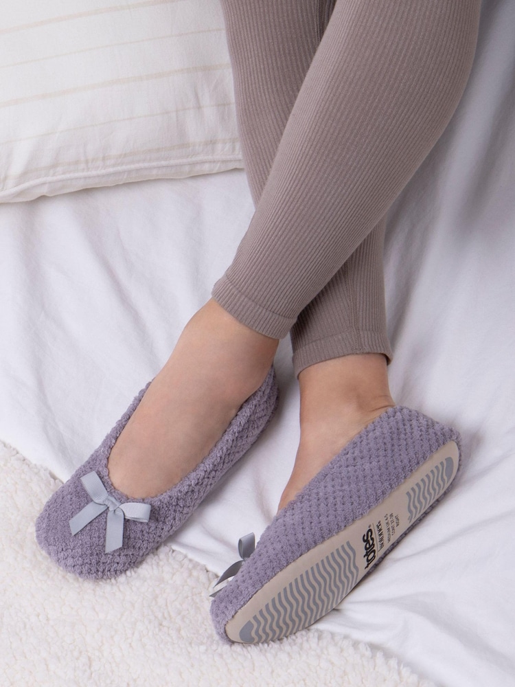 Totes Grey Isotoner Popcorn Slippers - Image 1 of 5