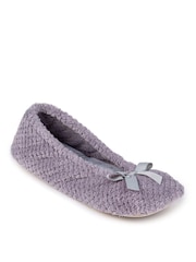 Totes Grey Isotoner Popcorn Slippers - Image 2 of 5