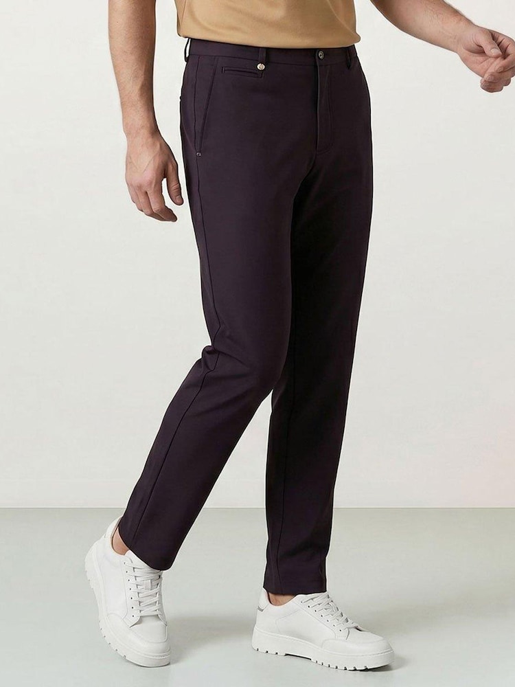 Czarny - Golfino Birdie Light Techno Stretch Flat Front Golf Trousers - Obraz 1 z 7
