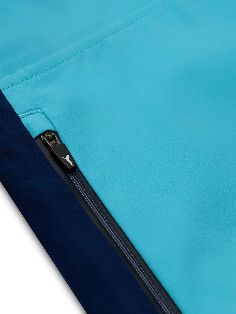 Golfino Blue Gianna Waterproof Full Zip Golf Rain Jacket - Image 7 of 7