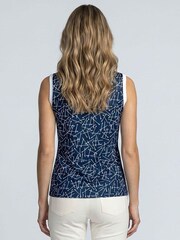 Golfino Blue Marina Sleeveless Golf Polo Shirt - Image 2 of 7