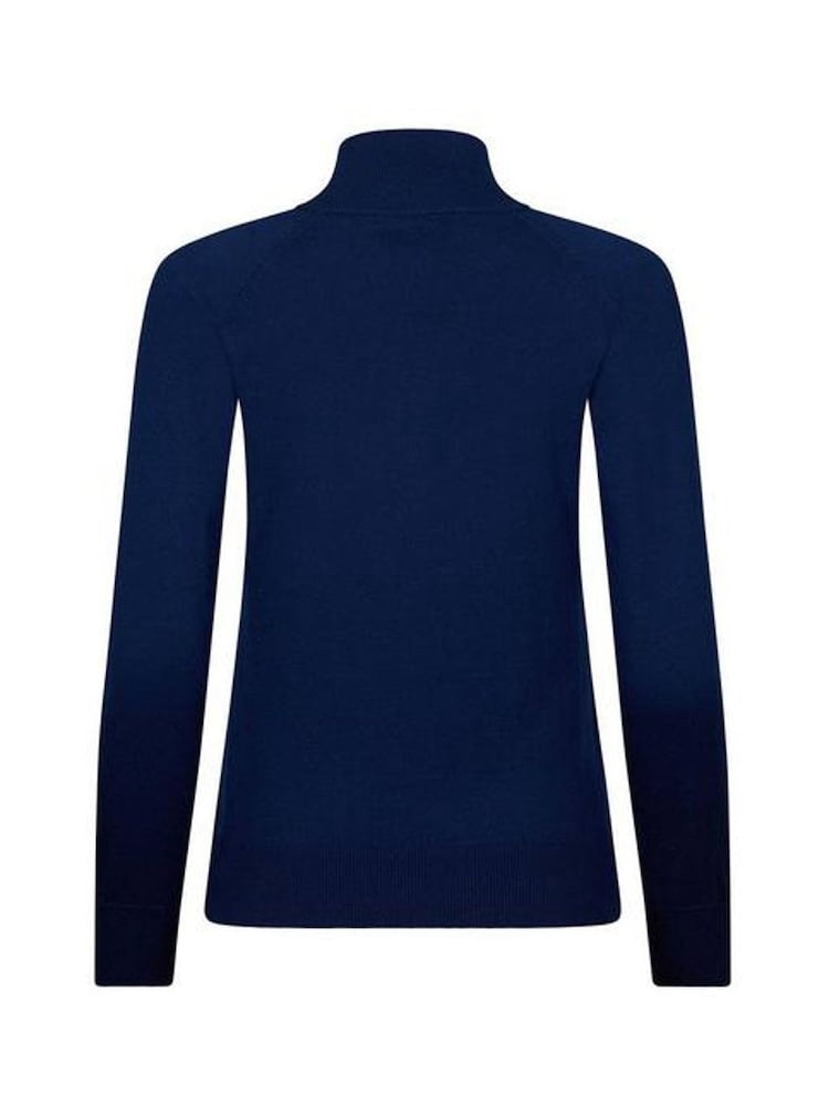 Golfino Blue Angelica Half Zip Knitted Golf Mid Layer Fleece - Image 2 of 4