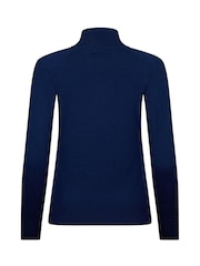 Golfino Blue Angelica Half Zip Knitted Golf Mid Layer Fleece - Image 5 of 7