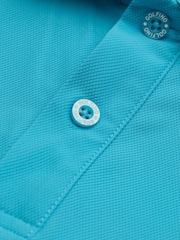 Golfino Blue Marbella SS Light Golf Polo Shirt - Image 6 of 7