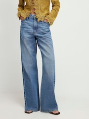 River Island Blue High Rise Relaxed Straight Leg Jeans - Image 3 of 4