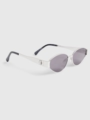 Ασημί - River Island Cat Eye Slim Sunglasses - Εικόνα 1 του 4