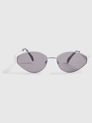 Ασημί - River Island Cat Eye Slim Sunglasses - Εικόνα 2 του 4