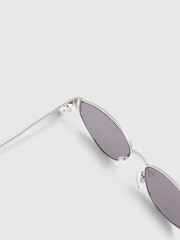 Ασημί - River Island Cat Eye Slim Sunglasses - Εικόνα 4 του 4
