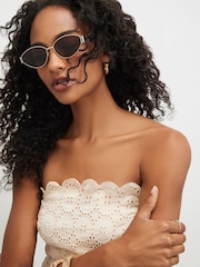 River Island Cat Eye Slim Sunglasses - Imagem 1 de 5