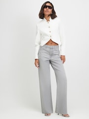 جينز برجل مستقيمة مريح بخصر مرتفع من River Island - صورة 1 من 4