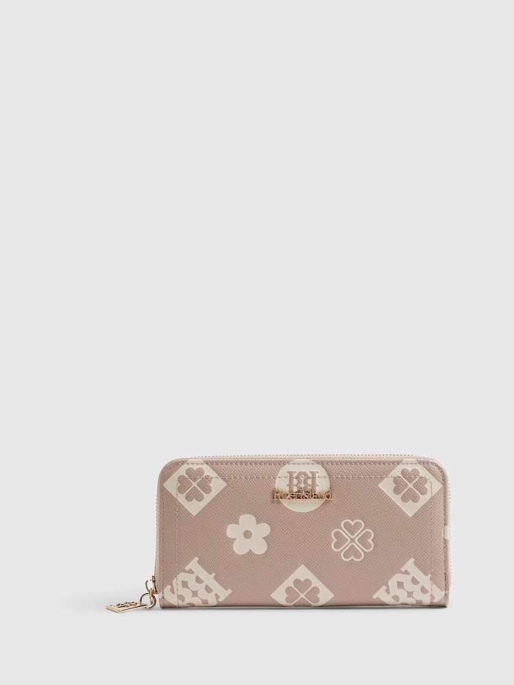 Porte-monnaie zippé River Island Monogram en relief - Image 1 sur 5 Porte-monnaie zippé River Island Monogram en relief - Image 1 sur 5