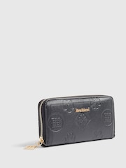 River Island Black Monogram Embossed Zip Around Purse - Image 3 of 5
