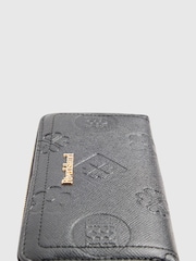 River Island Black Monogram Embossed Zip Around Purse - Image 4 of 5