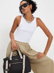 River Island Black Zip Front Cabin Bag - Image 1 of 6