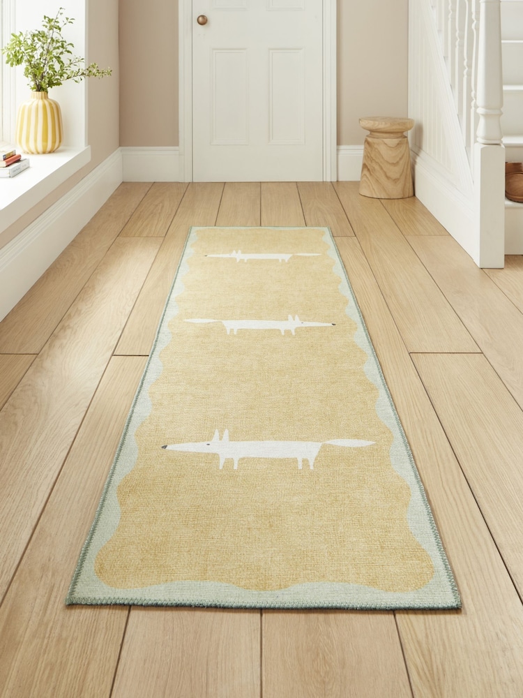 Scion Yellow/White Mr Fox Washable Runner - Image 1 of 4 Scion Yellow/White Mr Fox Washable Runner - Image 1 of 4