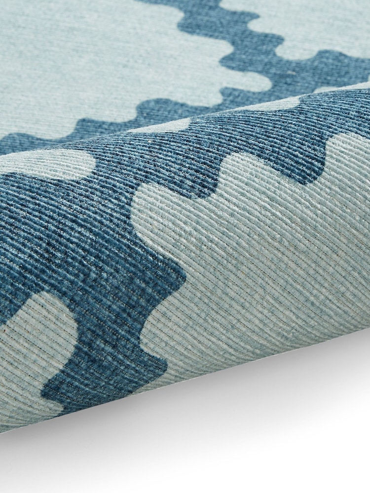 Scion Denim Blue Swithland Washable Runner - Image 4 of 4 Scion Denim Blue Swithland Washable Runner - Image 4 of 4