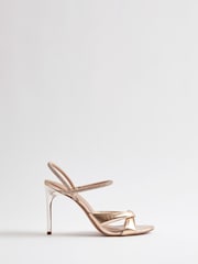Sandales à talons torsadés et à brides ornées de River Island - Image 1 sur 5