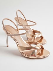 Sandales à talons torsadés et à brides ornées de River Island - Image 3 sur 5