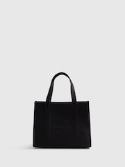 River Island Black Jacquard Embroidered Shopper Tote Bag - Image 4 of 6