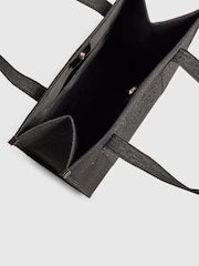 River Island Black Jacquard Embroidered Shopper Tote Bag - Image 6 of 6
