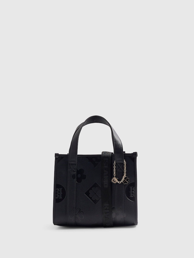 River Island Black Logo Embossed Tote Bag - Image 2 of 6