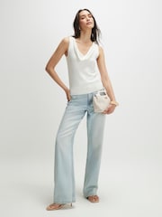 River Island Cream Sleeveless Cowl Neck Vest Top - Image 3 of 4