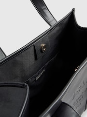River Island Black Debossed Shopper Tote Bag - Image 5 of 5