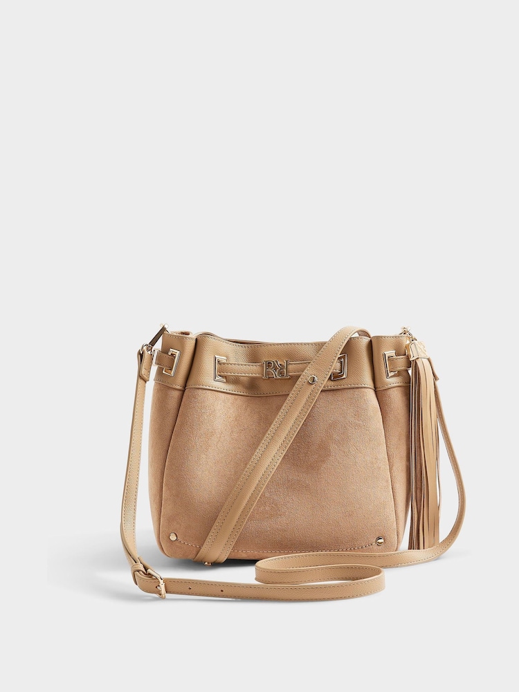 River Island Faux Suede Tassel Bucket Bag - Imagem 2 de 6