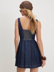 River Island Sleeveless Corset Denim Mini Dress - Bild 3 von 4