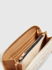 River Island Cream Embossed Monogram Zip Around Purse - Image 4 of 5