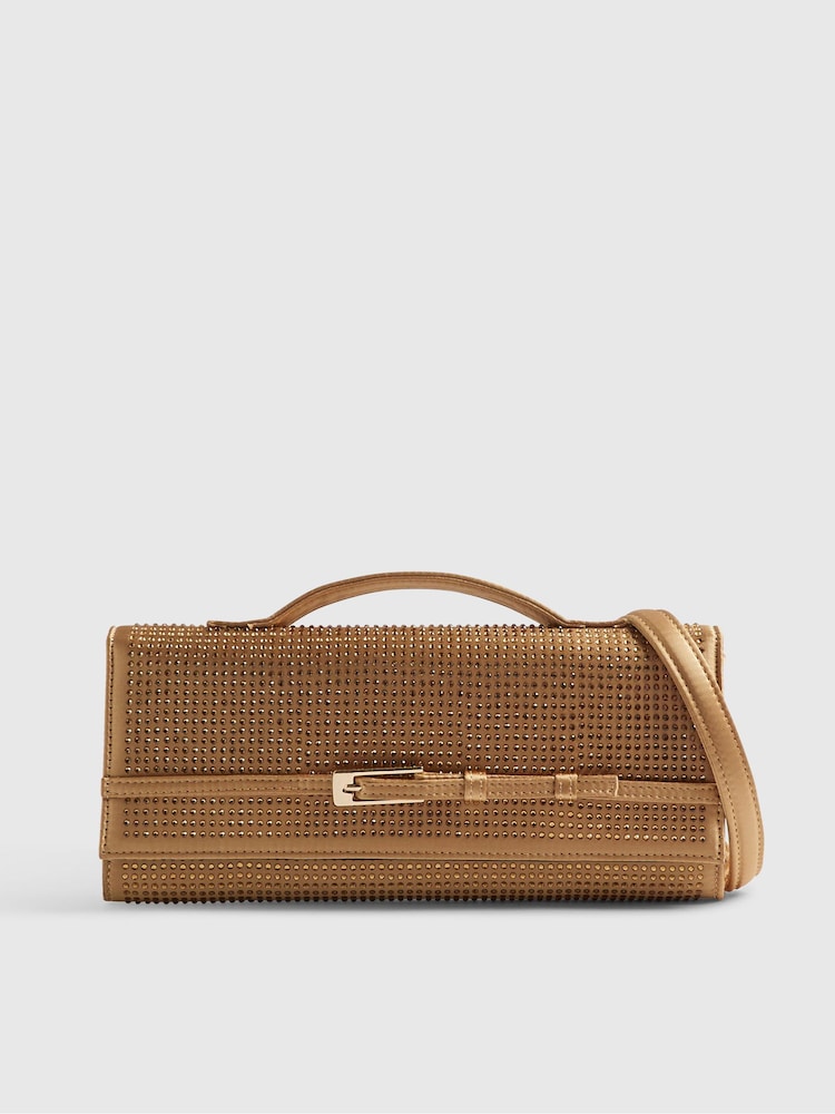 River Island Gold Embellished Shoulder Bag - Image 2 of 6
