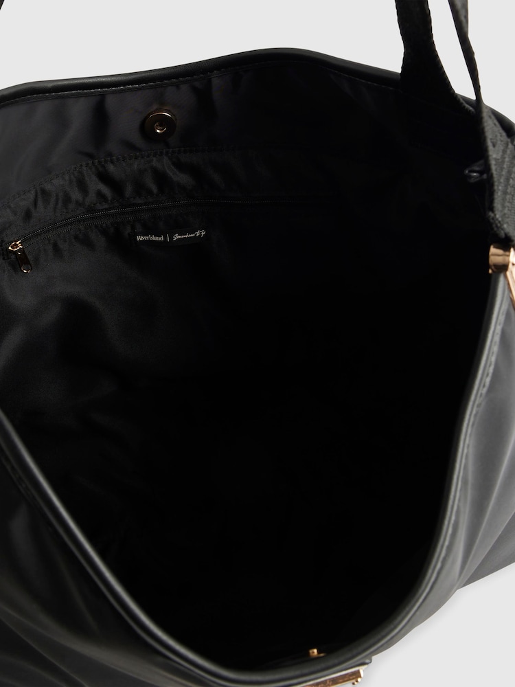 River Island Black Nylon Slouch Shoulder Bag - Image 6 of 6