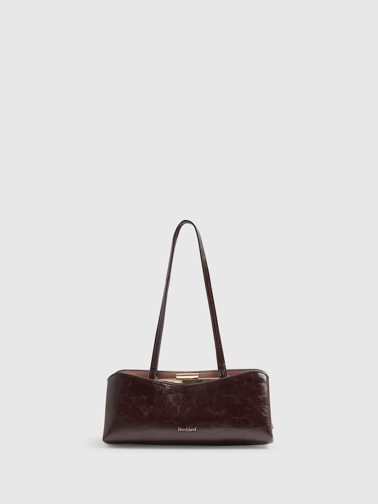 River Island Red Metal Frame Shoulder Bag - Image 2 of 5 River Island Red Metal Frame Shoulder Bag - Image 2 of 5
