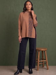 Roman Brown Stripe Colour Block Jumper - Image 2 of 4