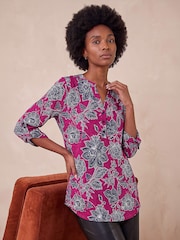 Roman Pink Floral Puff Print Jersey Shirt - Image 3 of 4