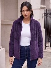 Roman Purple Sherpa Fleece Jacket - Image 1 of 4