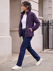Roman Purple Sherpa Fleece Jacket - Image 4 of 4