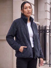 Roman Blue Sherpa Fleece Jacket - Image 1 of 4