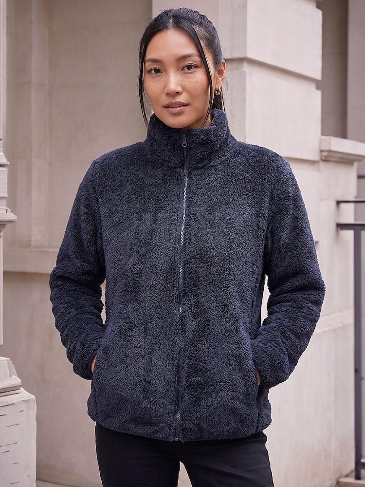 Roman Blue Sherpa Fleece Jacket - Image 2 of 4 Roman Blue Sherpa Fleece Jacket - Image 2 of 4