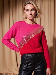 Roman Contrast Sequin Jumper - Image 1 of 4