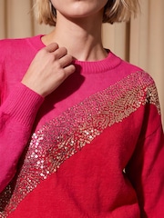 Roman Contrast Sequin Jumper - Image 4 of 4
