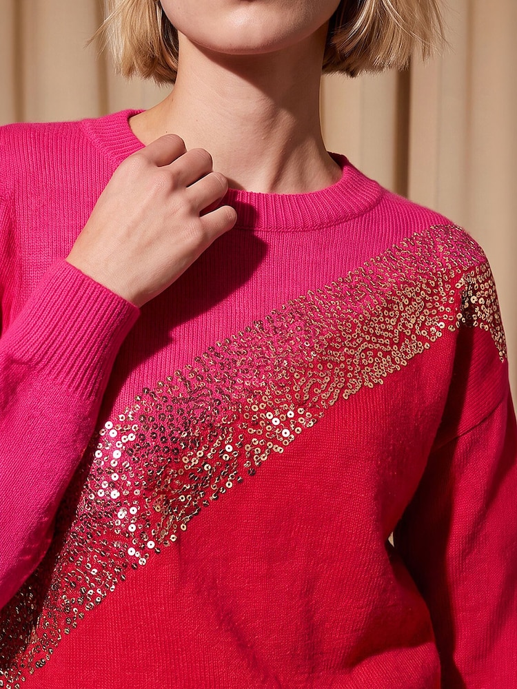 Roman Contrast Sequin Jumper - Image 4 of 4