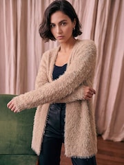 Бежевий - Roman Fluffy Long Sleeve Cardigan - Image 3 of 4